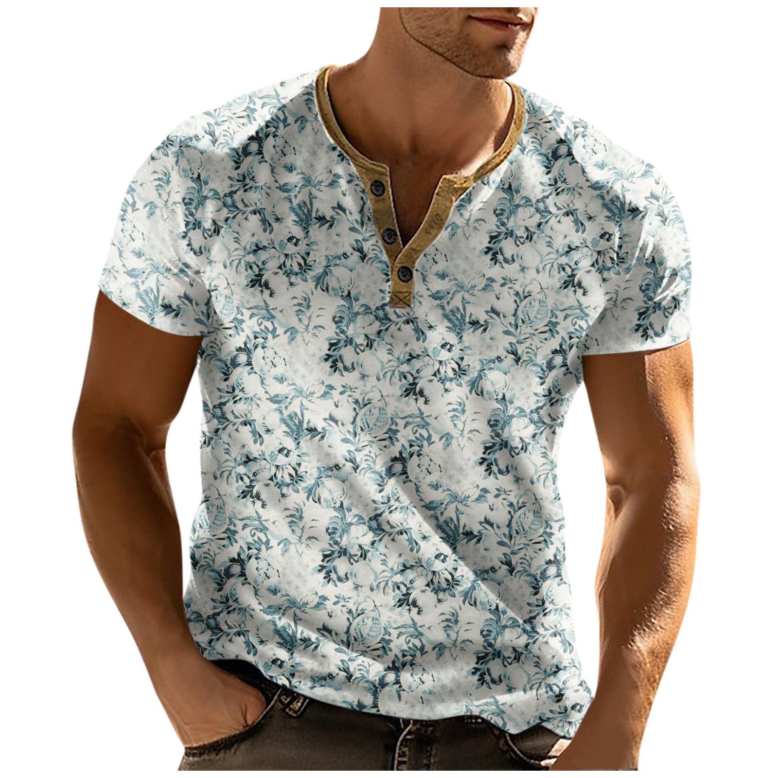 

Men s Shirt Light Short Sleeve Casual Men s Wear M синий