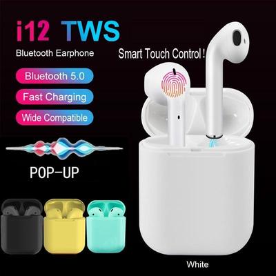 I12 TWS Wireless Headset Bluetooth 5.0 Touch Sport Earphones Stereo Surround Bass Headphone For Android Phone