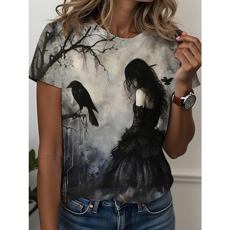 

Short-sleeved T-shirt for women, casual and versatile tops for daily outings 4XL
