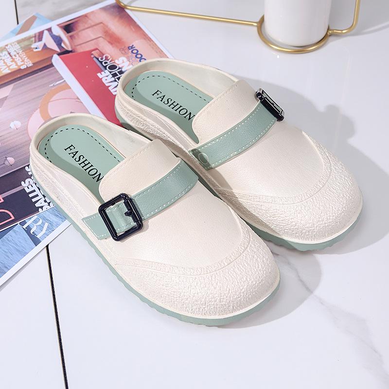 Yuzhihao Women s Summer Slip-on Closed-Toe Flat Sandals 38-39