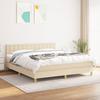 Vidaxl Continental Bed With Mattress, Cream, Fabric, 180X200 Cm