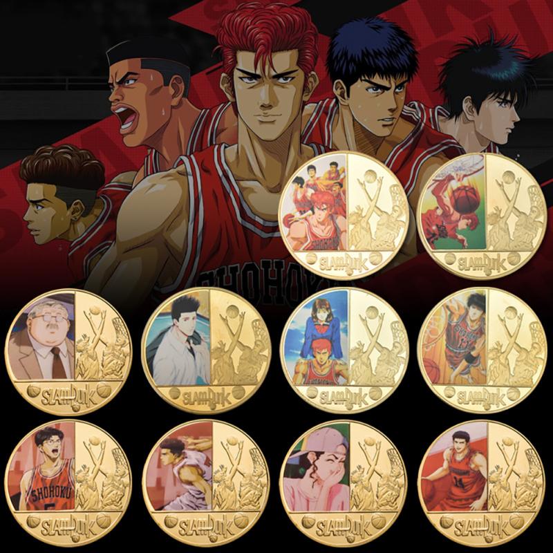 

Памятная монета Slam Dunk с подарочной коробкой, памятный значок из мультфильма аниме для любителей подарков
