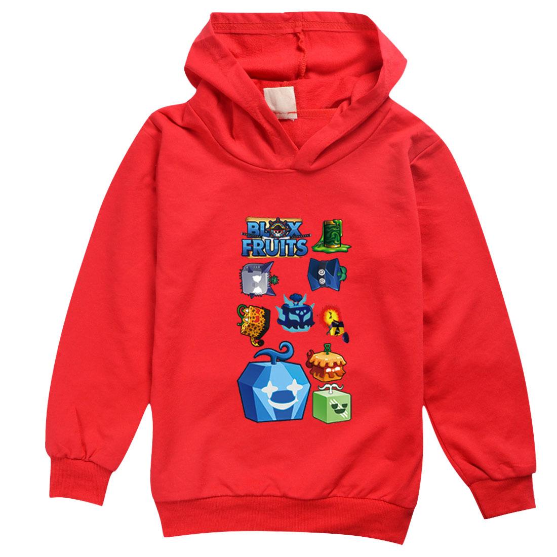 

Дитяча толстовка 3D blox fruits пуловер Дитячий светр 130cm червоний