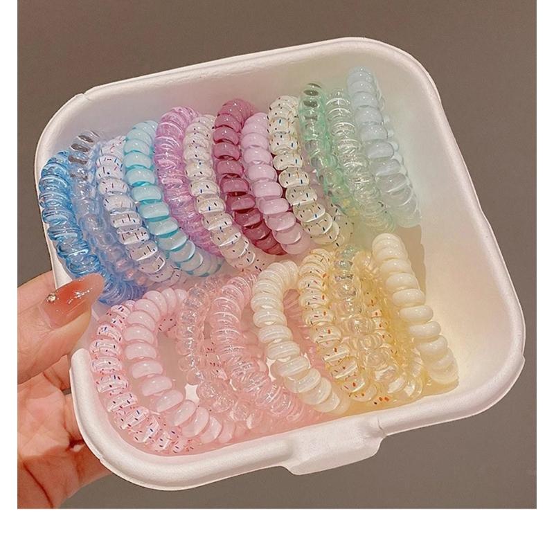 Stylish Korean Telephone Cord Hair Band Strong Elasticity Comfortable And Water Proof Ponytail Holder Hair Accessories