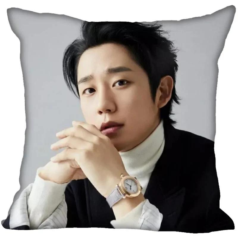 Jung Hae In Pillow Cover Bedroom Home Office Decorative Pillowcase Square Zipper Pillow Cases Satin Soft No Fade 0209