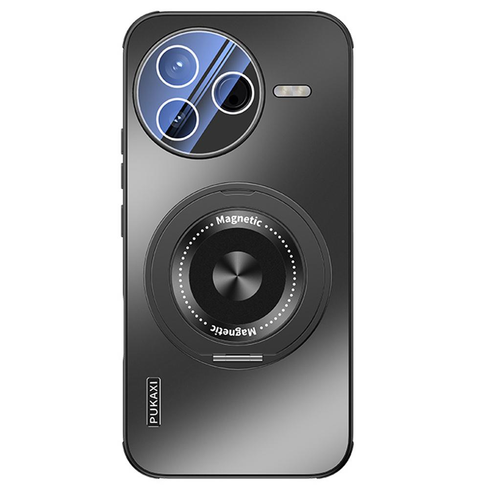 

Для Xiaomi Poco F7 Pro 5G/Redmi K80 5G Чехол Совместим с MagSafe Подставка ТПУ ПК Рассеивание тепла Чехол для телефона Black