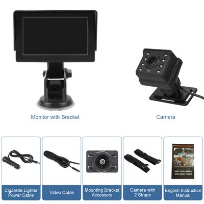 1080P Baby Car Camera, 4.3 Inch Baby Monitor with IR Night Vision and 150 Degrees  Wide Viewing Angle, 360 Degrees