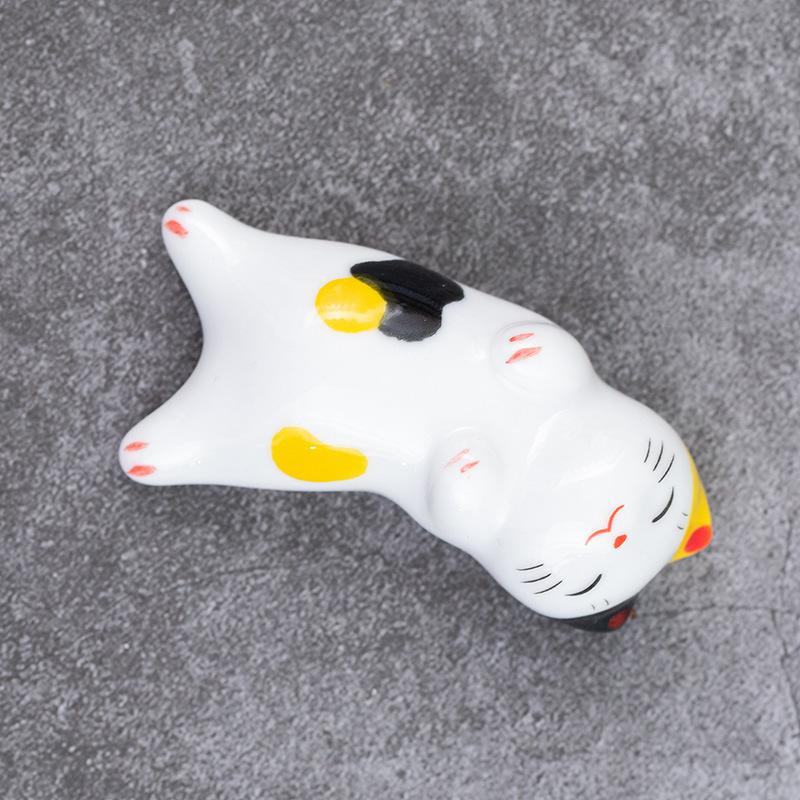 1/5pcs Cute Lucky Cat Chopsticks Holder Japanese Ceramic Chopstick Ceramic Home Decoration