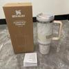 Wasserflasche, 40 oz, Becher, Edelstahlbecher, isolierte Wasserflasche mit Griff, Deckel, Strohhalm, Vakuum-Reisebecher mit großer Kapazität, Kaffeebecher fürs Outdoor-Auto
