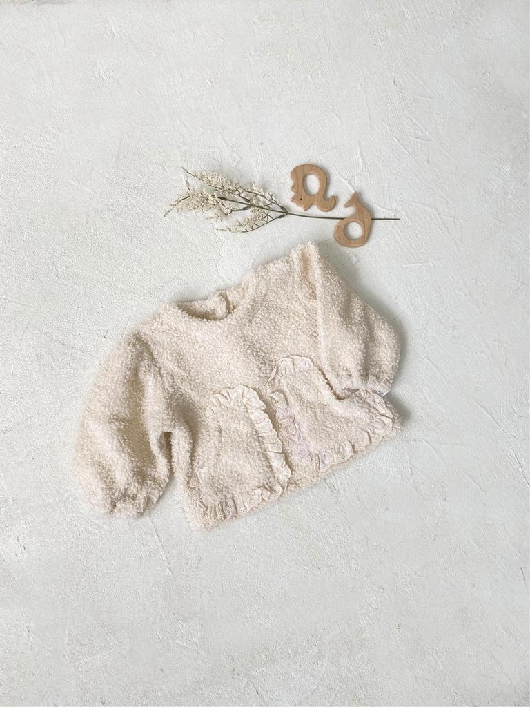 Cozy Baby Winter Outfit: Plush Top with Big PP Pants