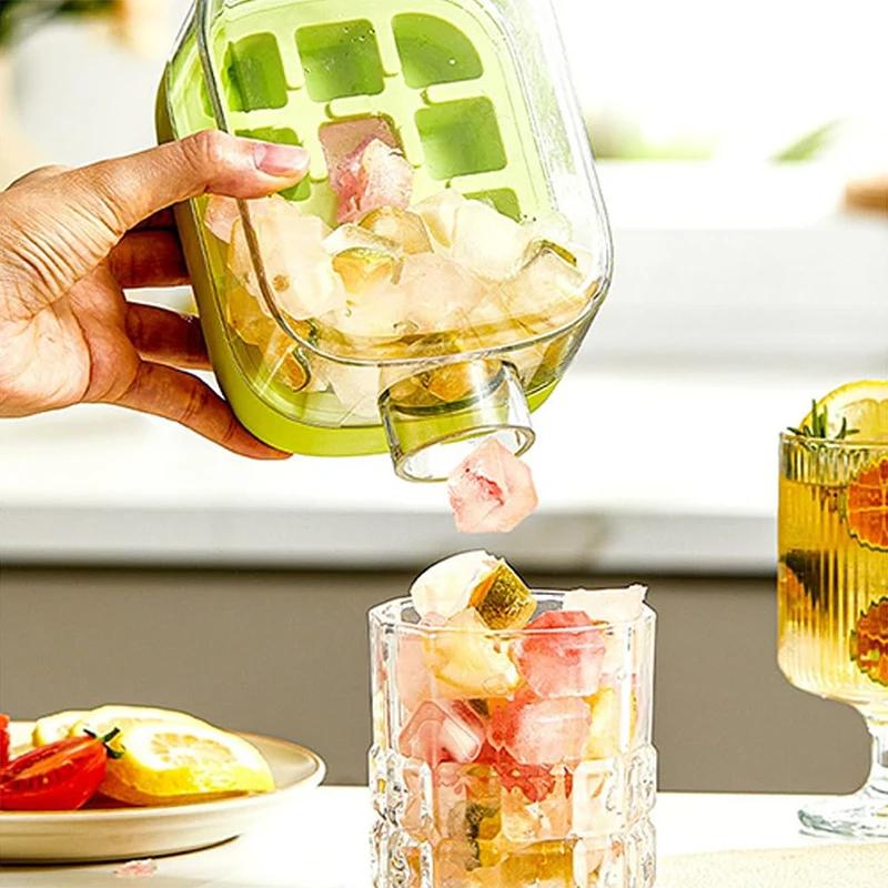 Ice Tray with Straw Food Grade 2 in 1 Ice Making Mold Ice Drink Bottle Silicone Ice Tray Outdoor Beverage Cup