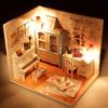 Creative DIY Wooden Model House Kit - Handcrafted Miniature Cottage, Perfect Christmas & Black Friday Gift Idea