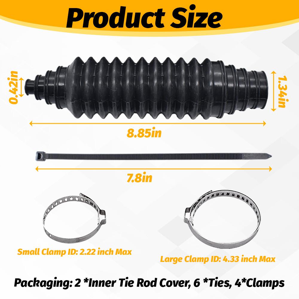 Universal Silicone Rack Pinion Steering Gaiter Pinion Boots+Cable Ties+Clamp Kit For Rack Steering Boot Gaiter And Pinion Boot