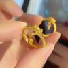 Smart Dragon Swinging Tail Ring Turns The World Around Yellow Gold Super Flash Swinging Dragon Tail Dragon Scale Coiling Dragon Ring