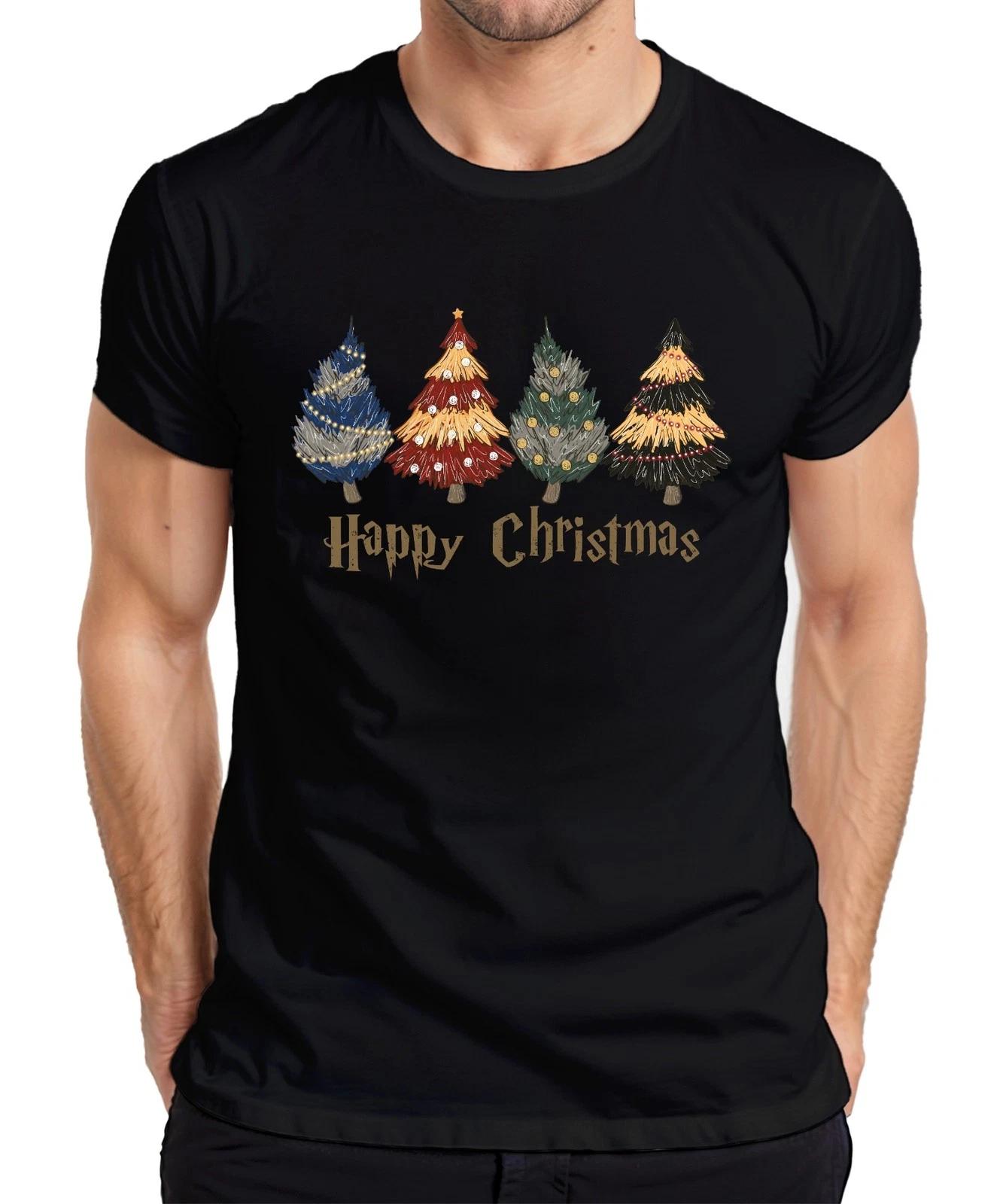 Happy Christmas Weihnachtsbaum Weihnachten Zauberer Magier Zauberbaum Herren T-S XXXL