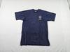 Maglietta NYPD Logo e Lettere Ricamate Blu Navy Oro Bianco Taglia L