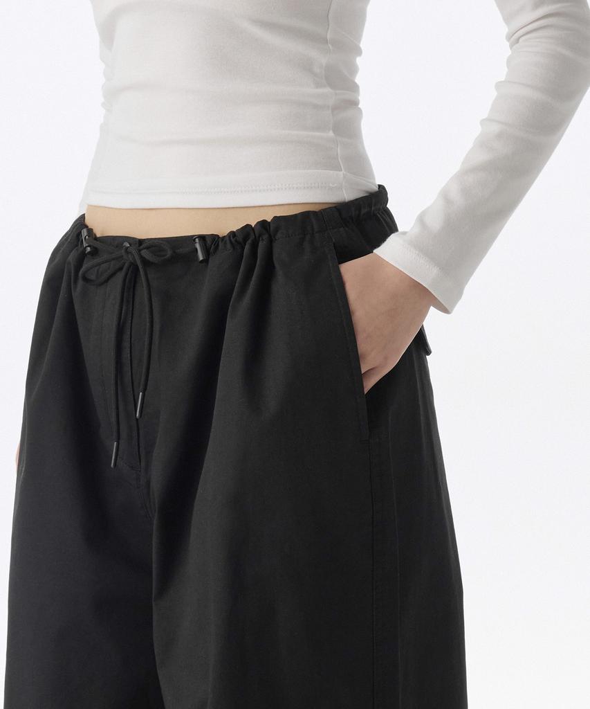 MUSINSA STANDARD WOMAN Women'S Cotton Parachute Pants [Black]