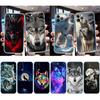 UP6 Transparentes Handyhülle mit Wolf-Motiv für Samsung Galaxy A04 A04S A14 A23 A34 A54 M23 M33 M52 M53