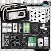 2025 New Little Black Cat Transparent Pencil Case for Girls - Trendy Stationery Box for Elementary, Middle, and High School Students