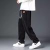 Men's Corduroy Heavyweight Straight-Leg Sweatpants: Trendy Wide-Leg Casual Pants for Spring and Autumn.