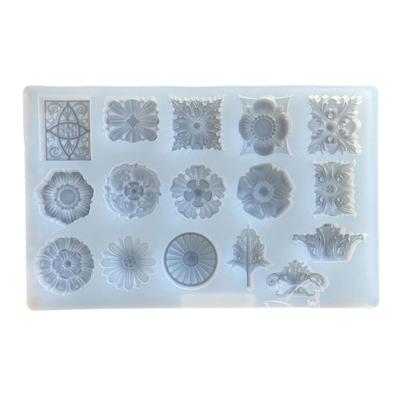 Various Embossed Flower Pattern Ornaments Silicone Mold Epoxy Resin Casting Jewelry Tool Making Diy Craft Home Decor