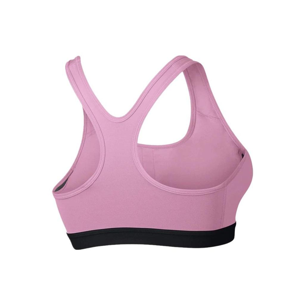 Nike Pro Color Block Logo Print Sports Bra Women Underwear Purple 823313-629
