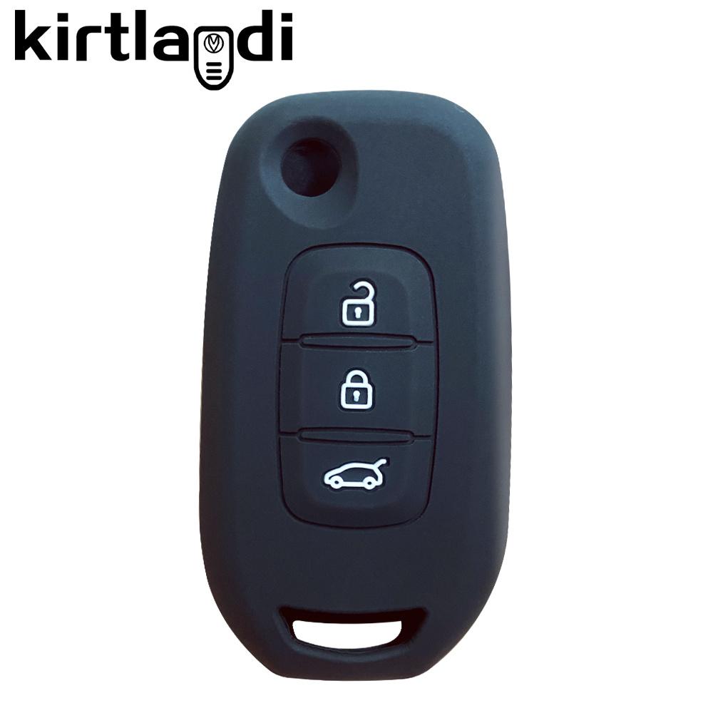 Silicone Key Case Car Key Cover for Renault Kwid 2023 Trafic Clio Kadjar Clio 5 Captur Arkana Sandero Stepway Logan Twingo
