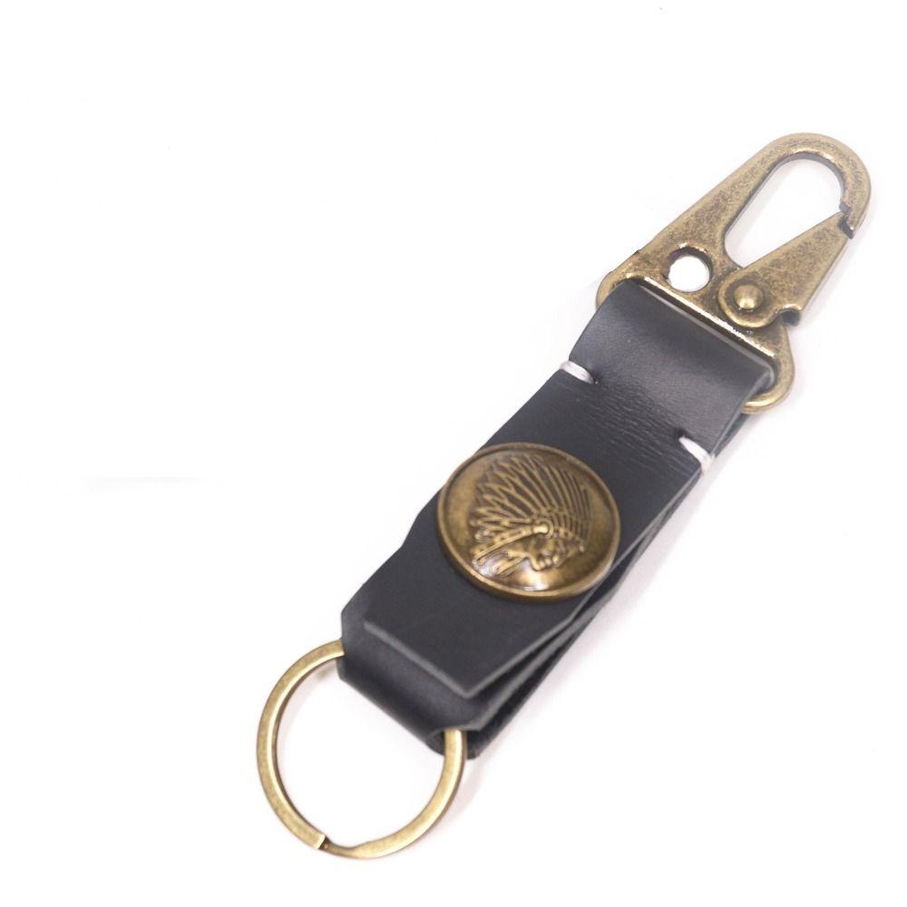 Cowhide Retro Key Holder Handmade Car Keychian Genuine Leather Keychain  Keys Organizer