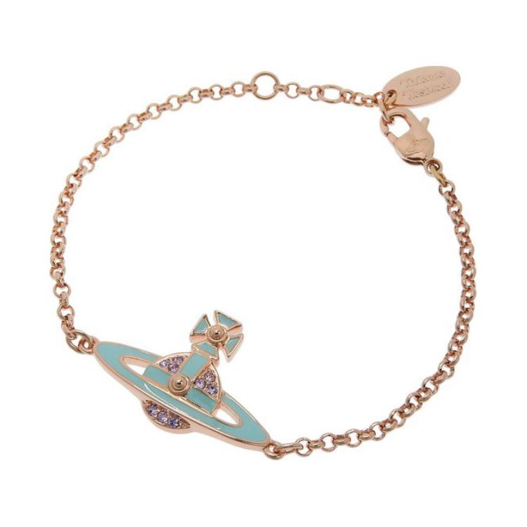 

Vivienne Westwood Solid Color Design Metal Bracelet Women accessories Light-Blue 6102021002G191 Basic Packaging-Dust Bag+Box