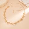 Silver Metal Waist Chain Hollow Out Bohemian Body Chain Fashion Spiral Circle Waist Chain  Girls