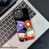 Custodia per Telefono Divertente Cartone Animato S-South-P-Park Per iPhone 17,16,15,14,13,12,11,Pro,XS,Max,Plus,Mini,SE4,E Nera Opaca Cover Antiurto