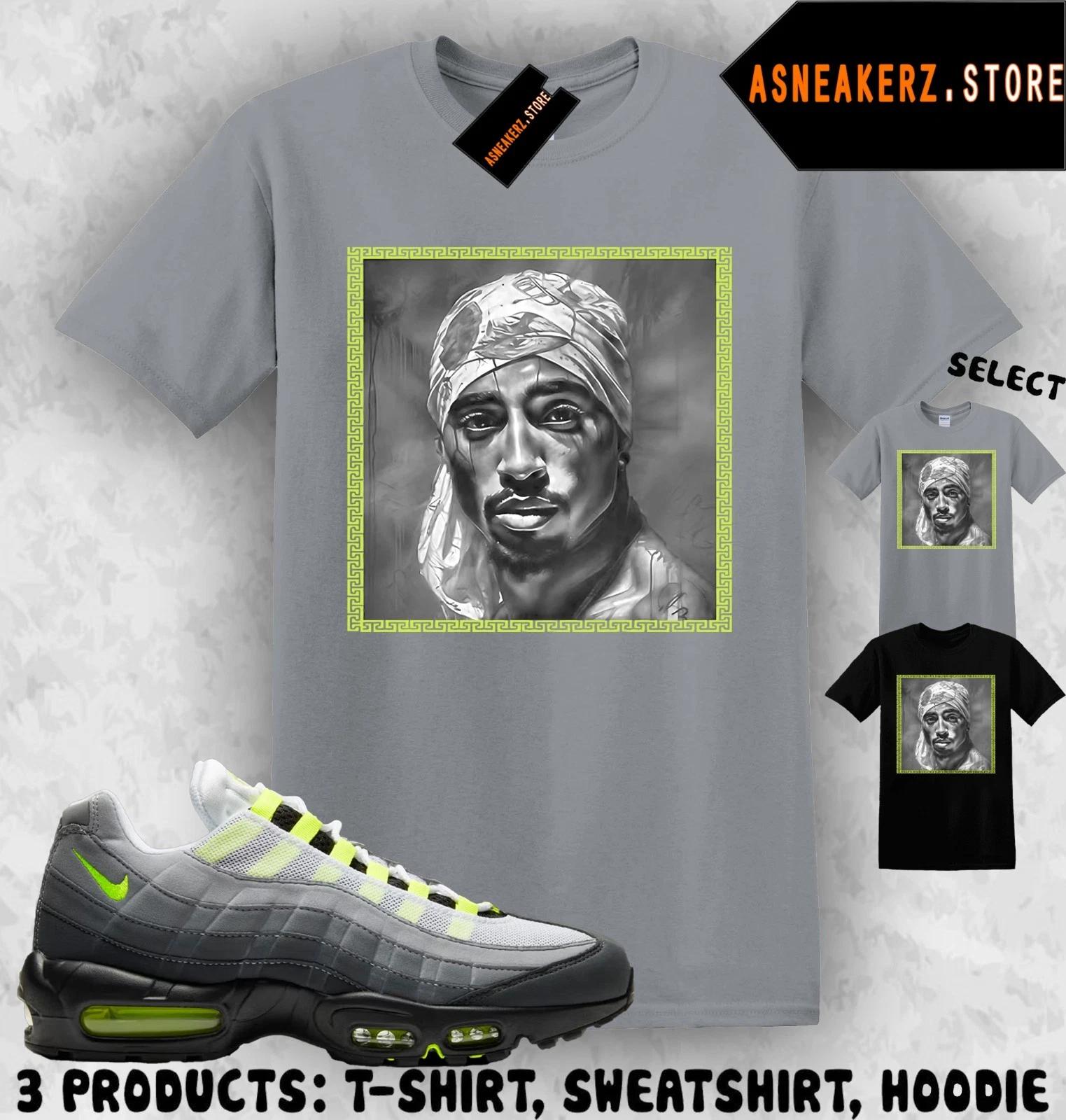 

Футболка в тон AM 95 OG Big Bubble Neon 2026, чтобы сочеталась с кроссовками Tupac T-shirt XL