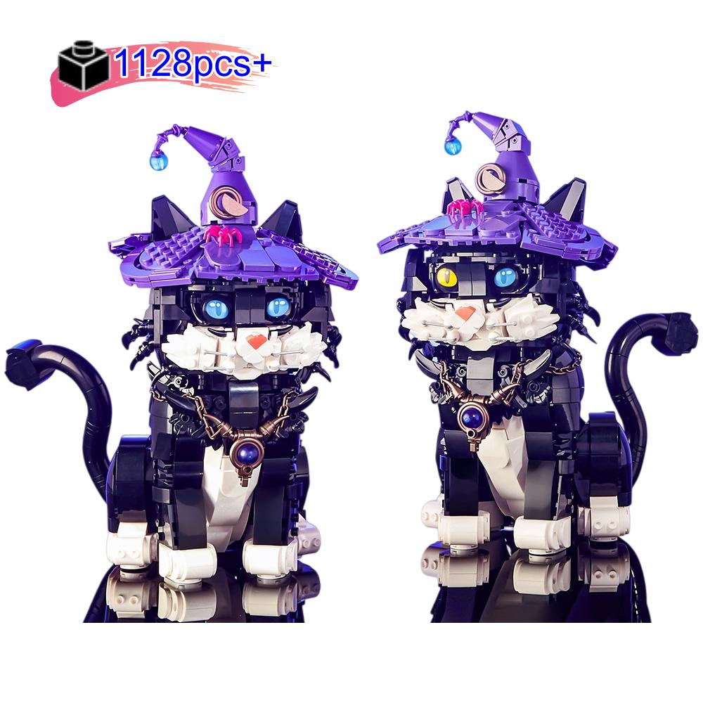 Non-Toxic Creative Diy Magic Movie World Magic Cat Building Blocks Set Moc Assembly Toy For Kids Birthday Christmas Gifts 1128Pcs