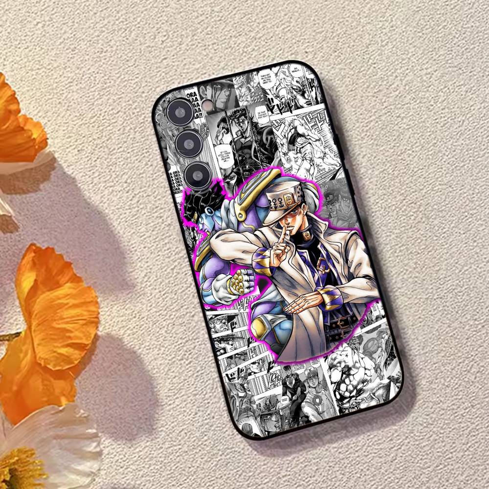 K-Kujo Jotaro Anime J-JOJO Phone Case Black Silicone Soft For Samsung Galaxy A73,A72,A71,A70,A53,A52,A51