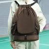 2 Rackets Tennis Racket Backpack with Shoes Pocket Waterproof Badminton Sports Bag Adjustable Strap Drawstring Closure