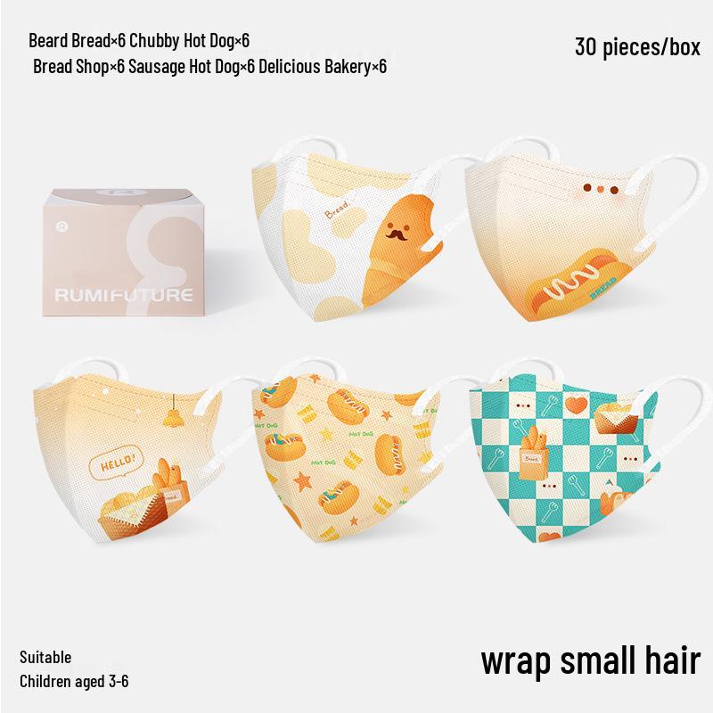 

3D Children s Colorful Disposable Mask with Three-Layer Protection, Individually Packaged and Cute Design. Box of 30 pcs
