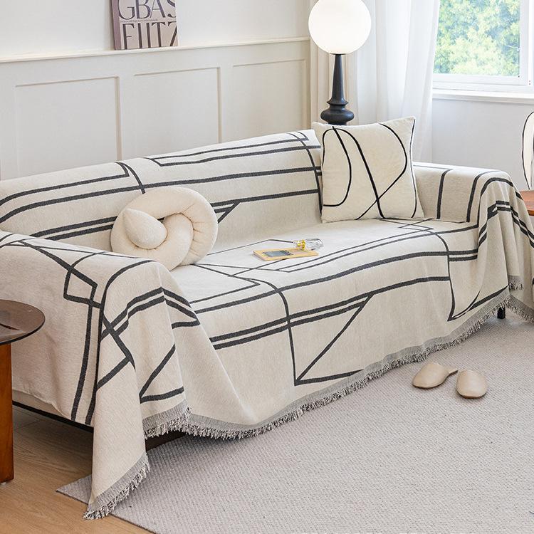 

Chenille High-Grade Sofa Cover Towel Non-Slip Universal Backrest Towel Four Seasons Simple Fashion Cover Cloth 180*130cm