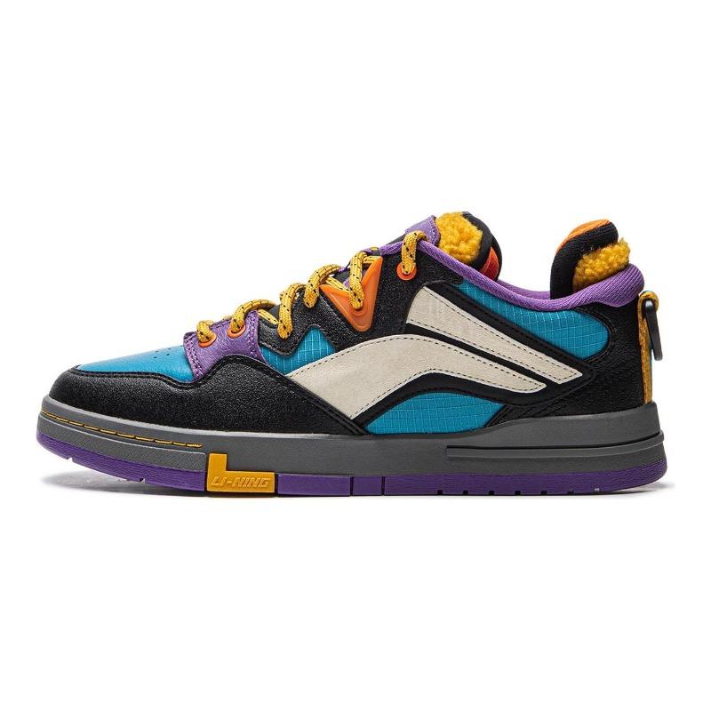 Li-Ning Wave Pro Special Story Edition Mens Low Top Skate Shoes Black Blue White AECU031-3 42