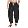 Cotton and Linen Harem Pants Men Streetwear loose Joggers Men Trousers Casual Solid Color Lightweight and Breathable Pants