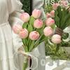 Yousheng Artificial Tulip Flower 13" Long Stem Fake Tulip Realistic Real Touch PU Faux Flower for Spring Easter Home Kitchen Wedding
