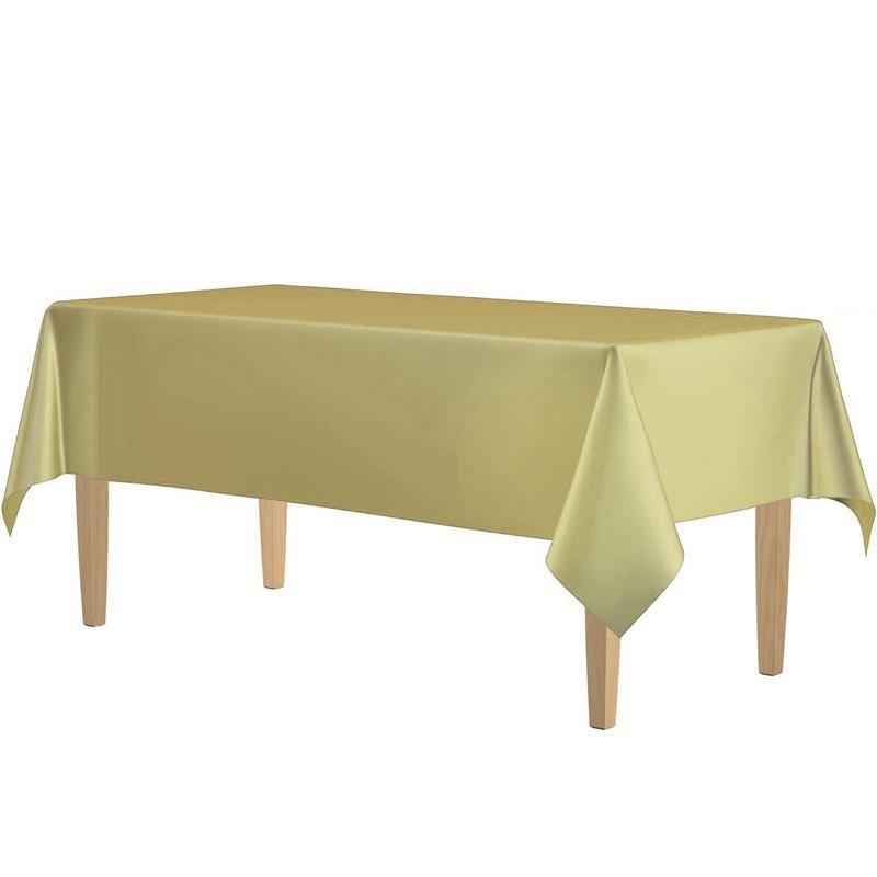 Disposable Waterproof Rectangular Solid Color Tablecloth for Parties