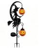 Solar Powered Black Cat & Pumpkin Moon Stake Light Halloween Outdoor Garden Lawn Decor Ghost Witch Skull Bat Night Light