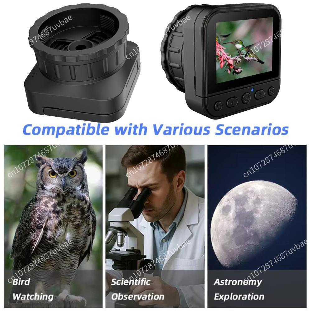 Professional 64MP 4K Digital Telescope Eyepiece Camera With 2.8 Inch Screen Support 512GB Micro SD 16X Zoom 2.4G WiFi Connection