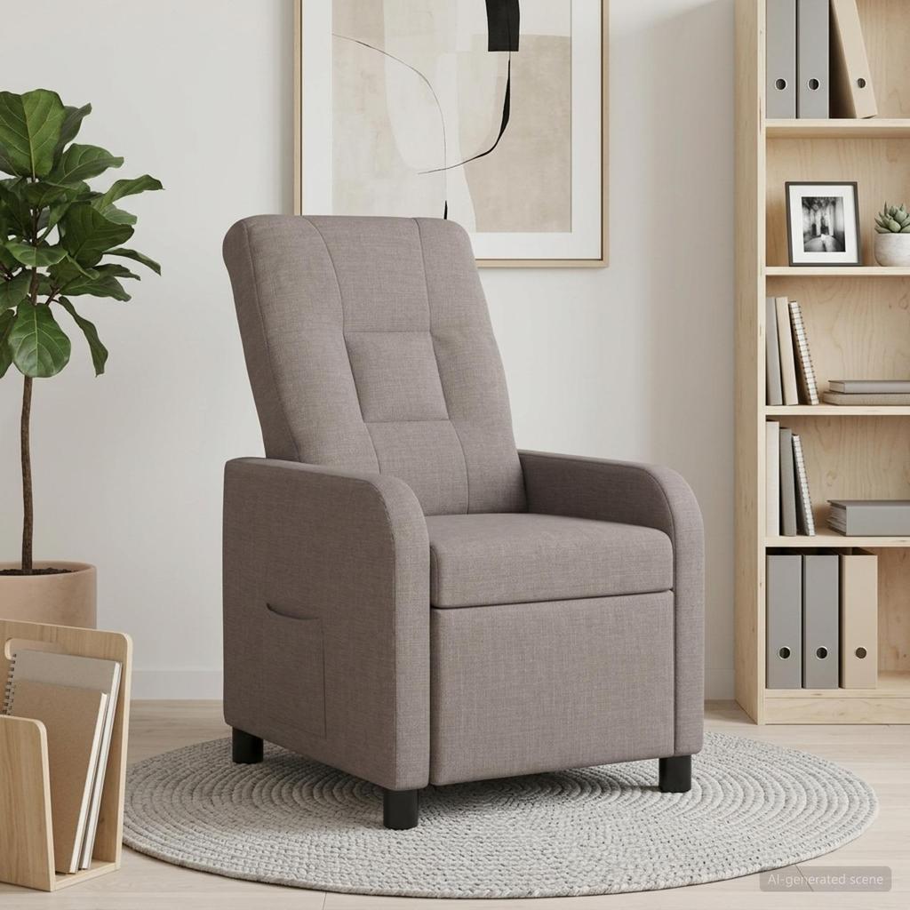 Recliner Taupe Fabric