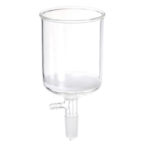 

PATIKIL Buchner Funnel, 500ml, Borosilicate Glass with Fine Frit (G3), 24/40 Standard Taper, Internal Joint, Laboratory Grade, Clear, 95mm ID x 104mm