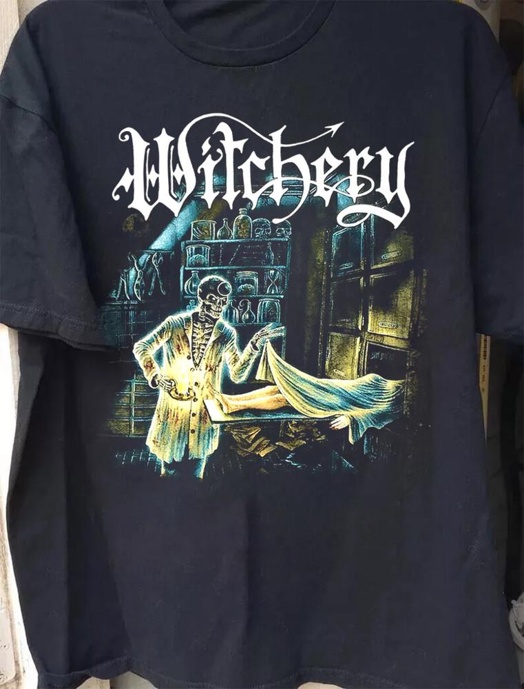 Vtg Witchery Band Dead Hot and Ready Cotton Black Size Unisex Shirt HE286 Unisex T-Shirt M