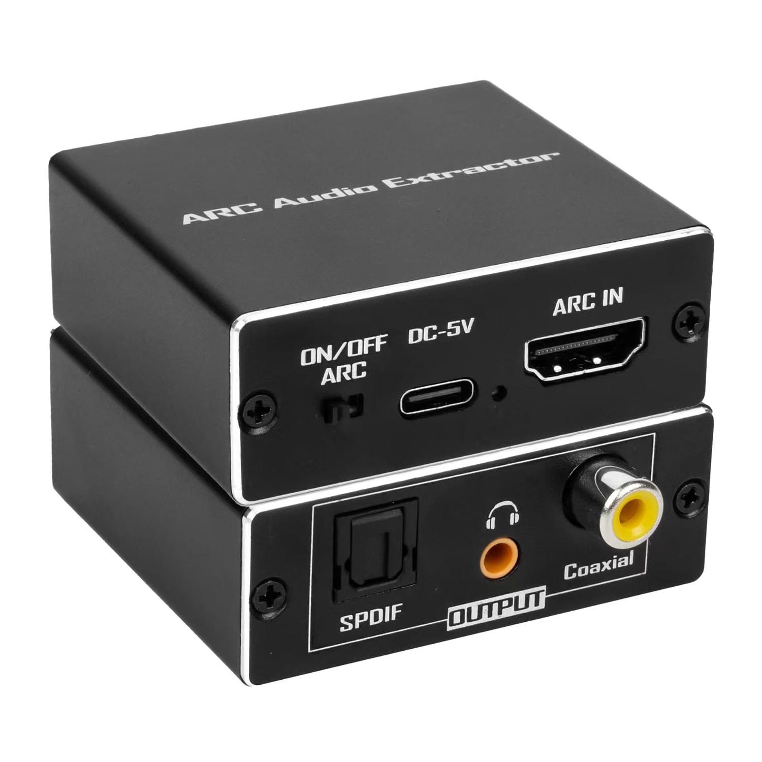 

ARC Аудіо Екстрактор Канал Повернення ARC Конвертер ARC до SPDIF Коаксіальний 3.5мм Роз єм для HDTV Динаміка As Shown A