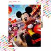 Disney Diamond Art Painting Kit 5D Diamond Mickey Racing Paint Art Gemstone Crystal Diamond Home Wall Decor