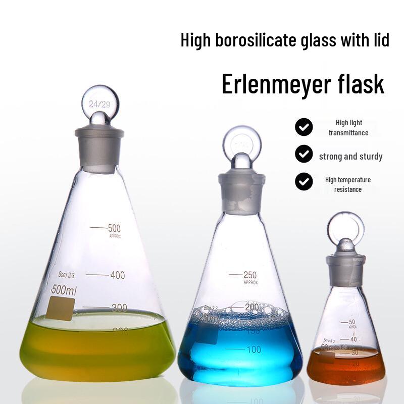 Laboratory Ground Glass Stopper Erlenmeyer Flask