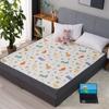 Protetor de Cama Lavável para Incontinência de Adultos Impermeável Reutilizável Protetor de Colchão Espessado Super Absorvente Camada Respirável de Algodão Ecológico Cuidados com Idosos